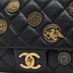 Black Leather Chanel Shoulder Bag
