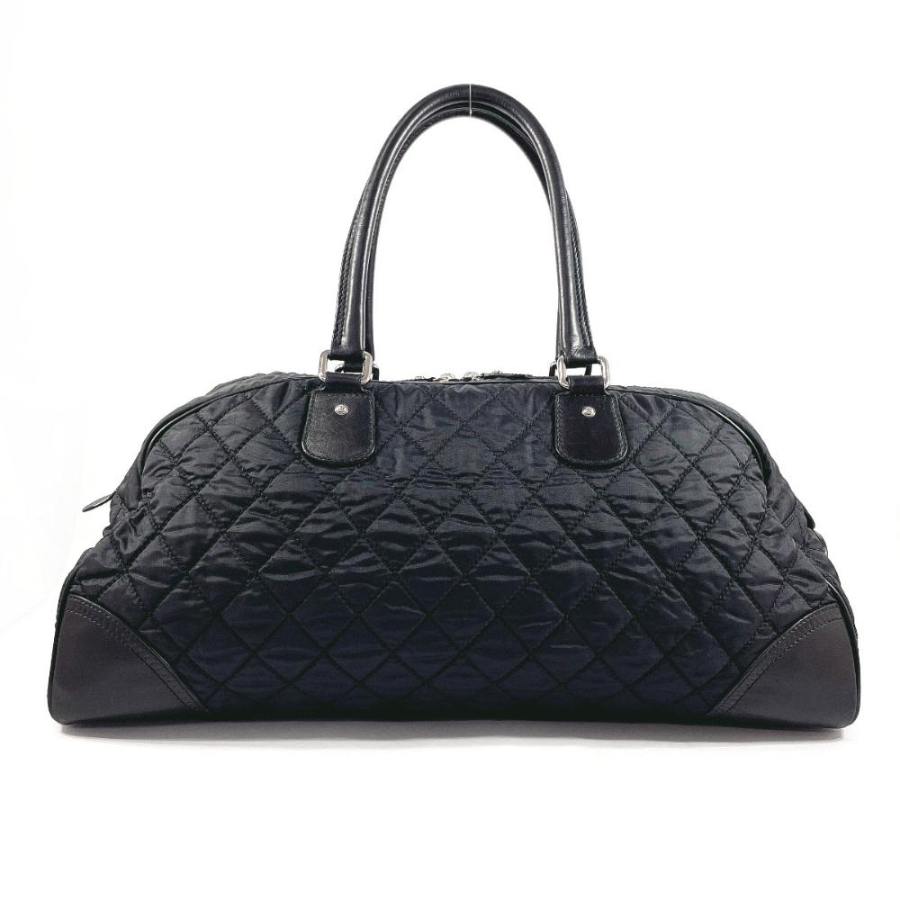 Black Leather Chanel Travel Bag