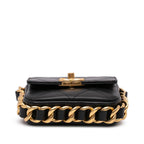 Black Leather Chanel Flap Bag