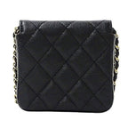 Black Leather Chanel Shoulder Bag