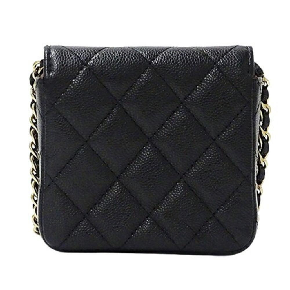 Black Leather Chanel Shoulder Bag