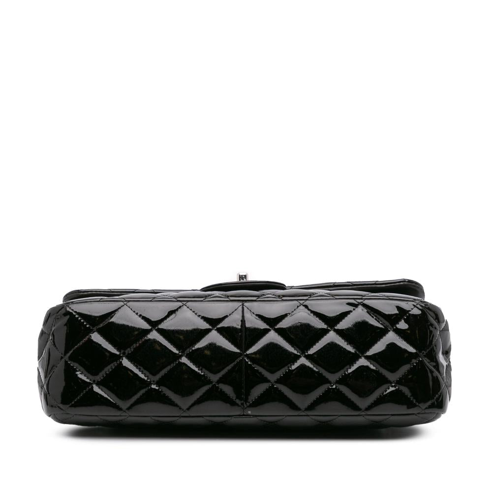 Black Leather Chanel Flap Bag