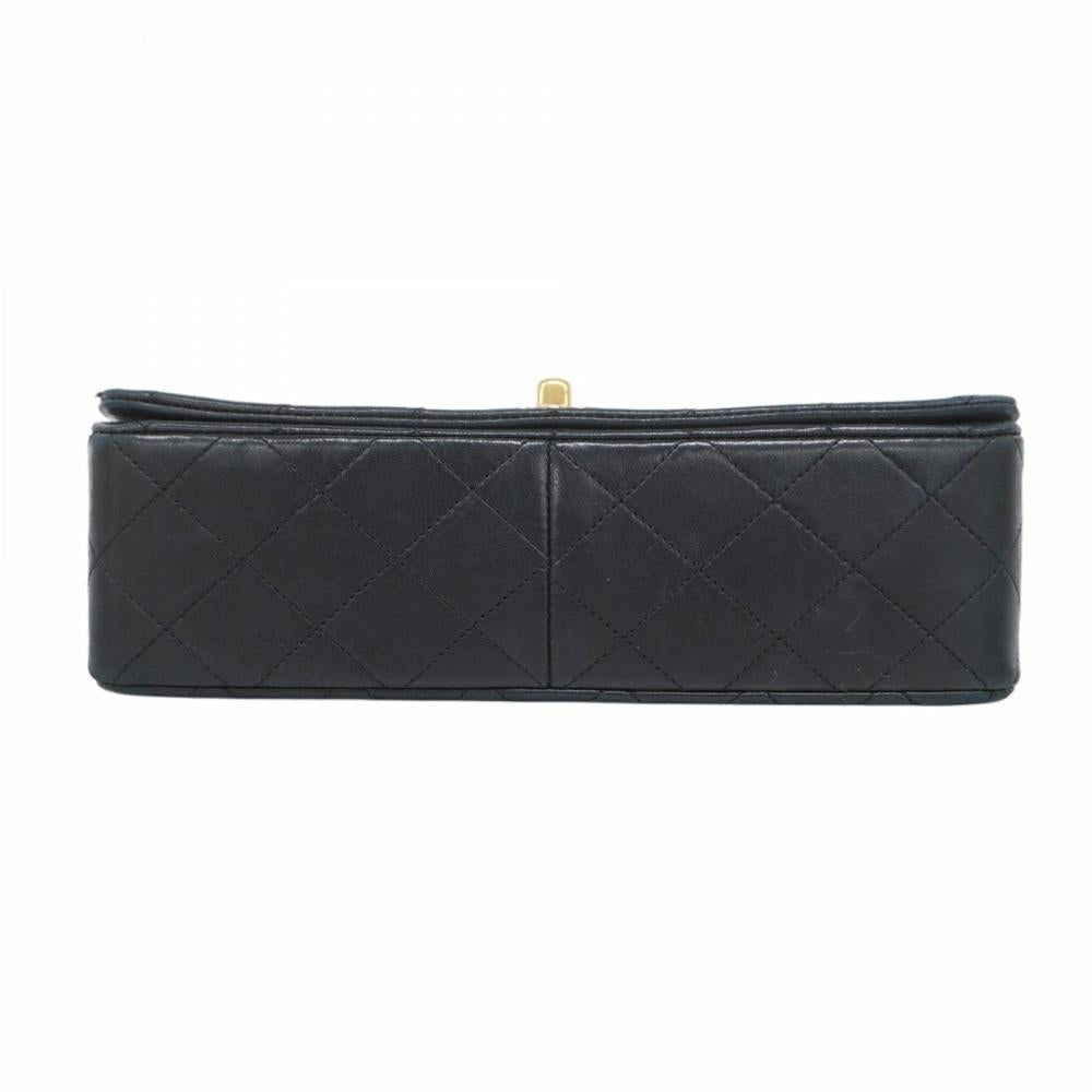 Black Leather Chanel Shoulder Bag