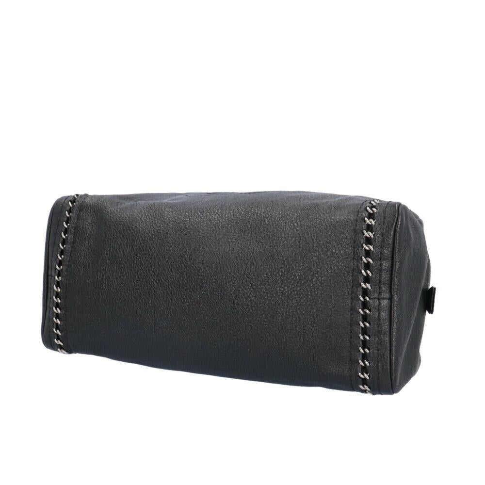 Black Leather Chanel Shoulder Bag