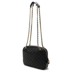 Black Leather Chanel Shoulder Bag