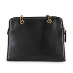 Black Leather Chanel Shoulder Bag
