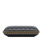 Black Leather Chanel Crossbody Bag