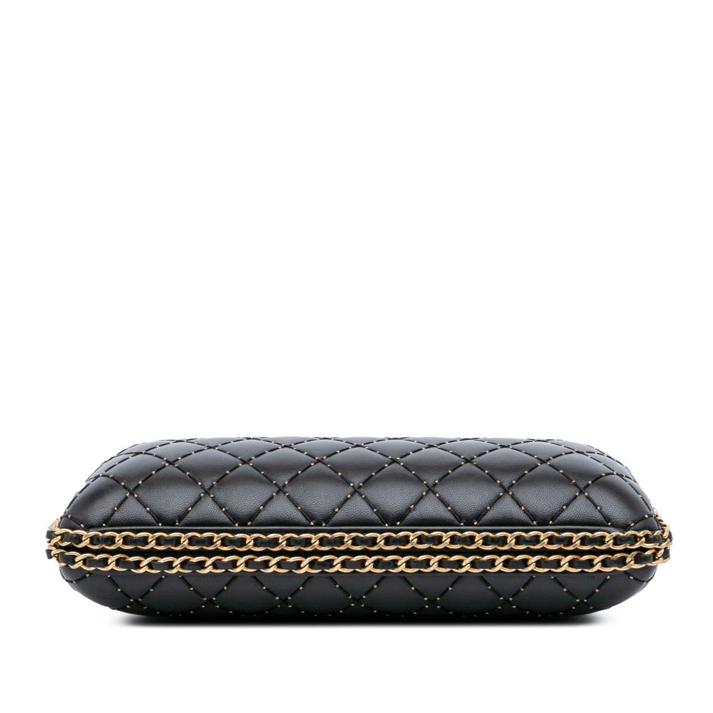 Black Leather Chanel Crossbody Bag