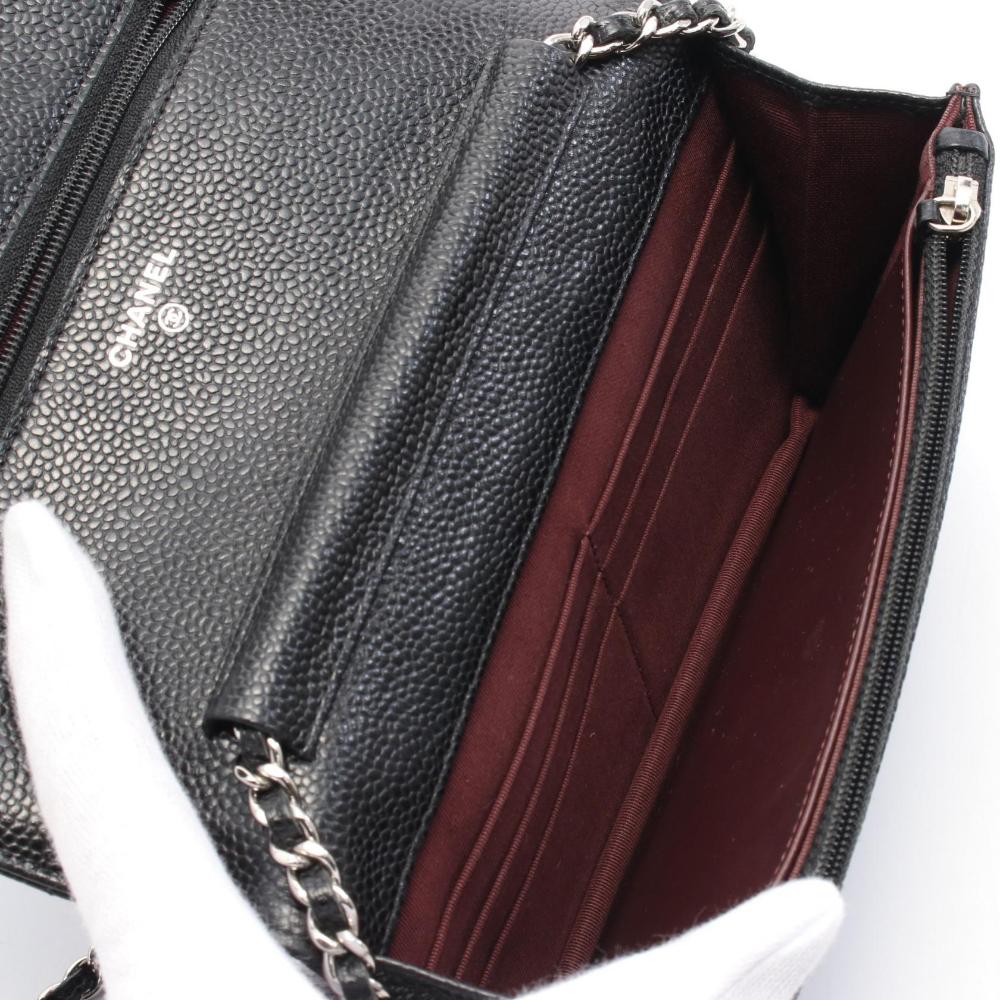 Black Leather Chanel Crossbody Bag