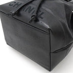 Black Leather Chanel Shoulder Bag