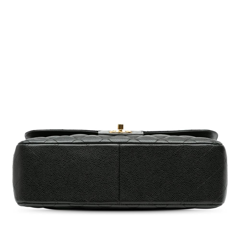 Black Leather Chanel Flap Bag