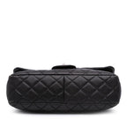 Black Leather Chanel Flap Bag