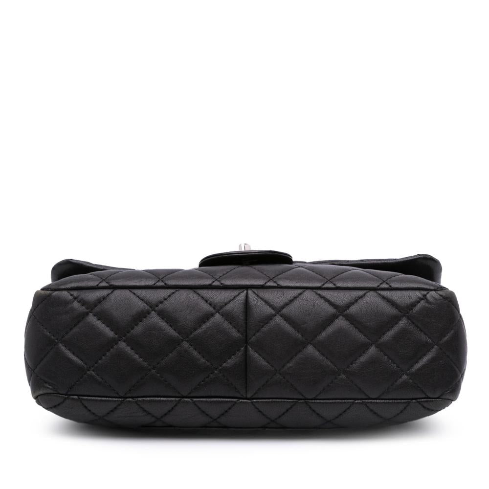 Black Leather Chanel Flap Bag