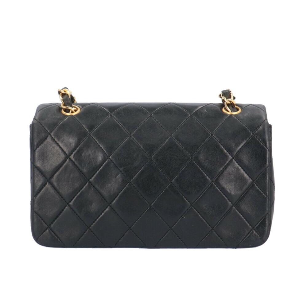 Black Leather Chanel Shoulder Bag