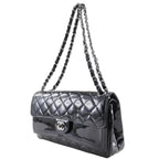 Black Leather Chanel Shoulder Bag