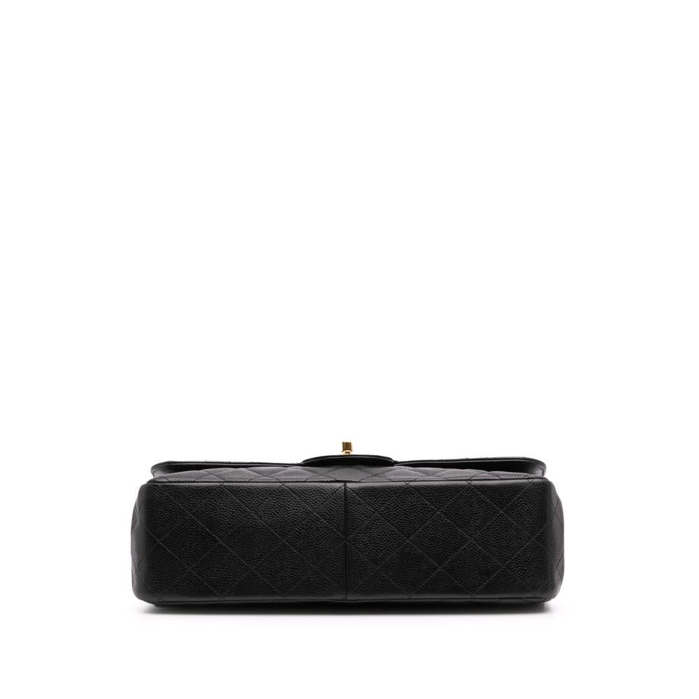 Black Leather Chanel Flap Bag