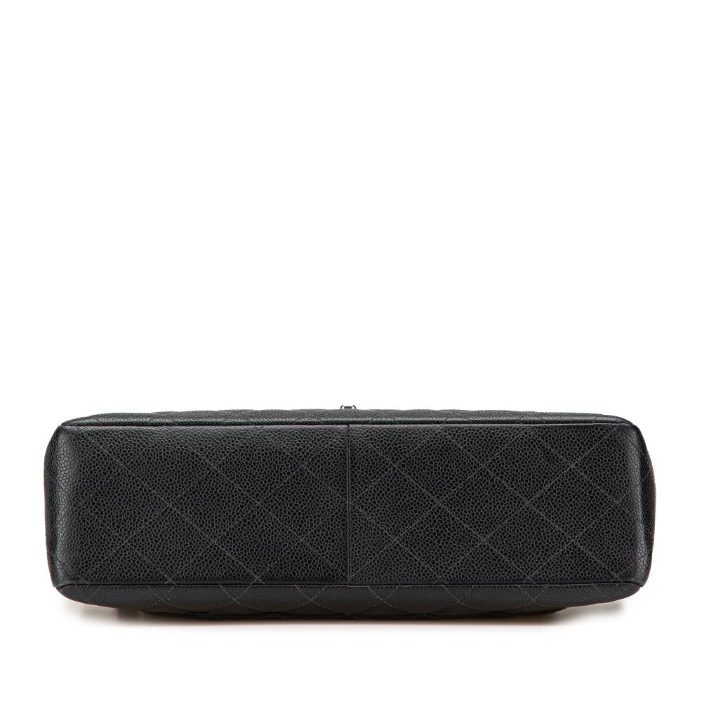 Black Leather Chanel Flap Bag