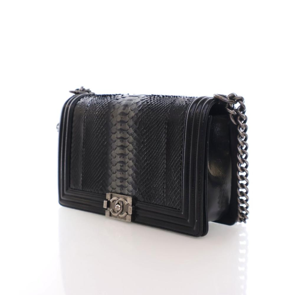 Black Leather Chanel Flap Bag