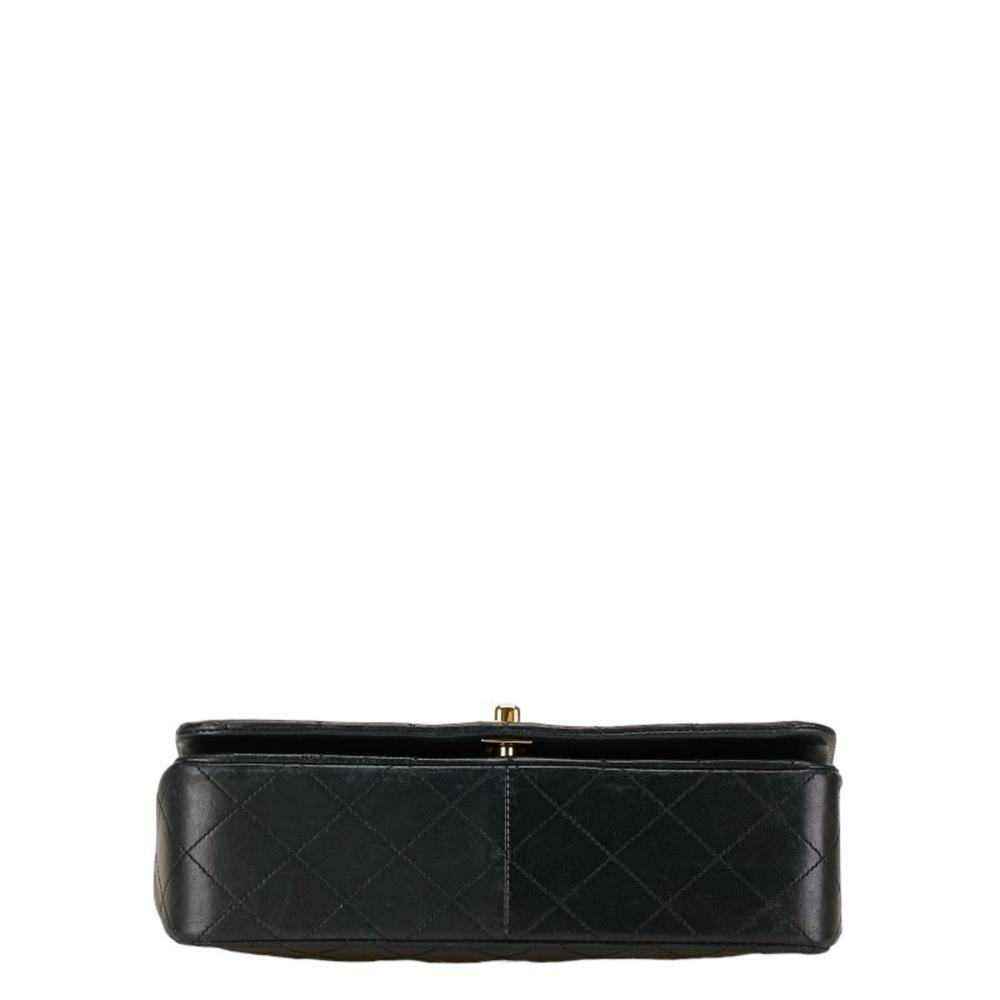 Black Leather Chanel Shoulder Bag
