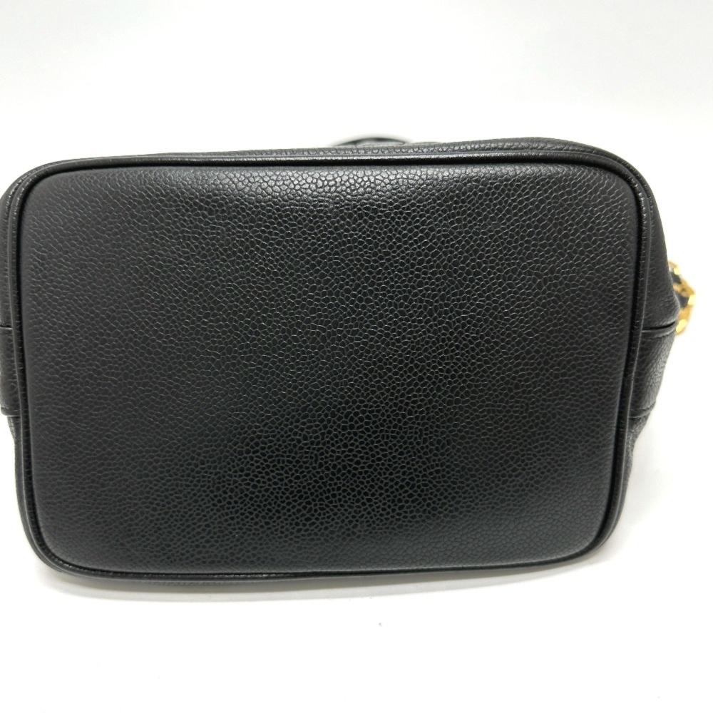 Black Leather Chanel Shoulder Bag