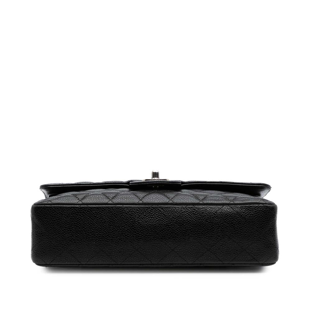 Black Leather Chanel Shoulder Bag