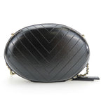 Black Leather Chanel Shoulder Bag