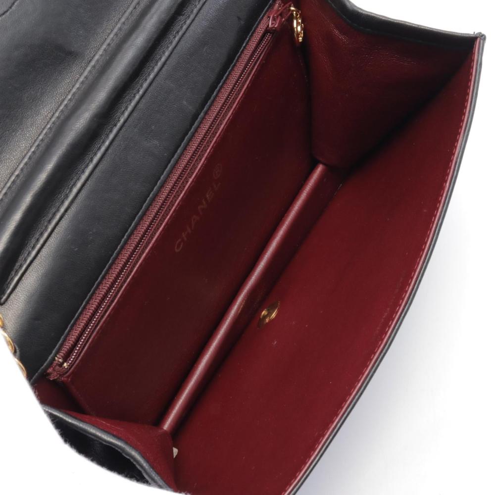 Black Leather Chanel Flap Bag