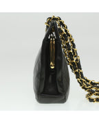 Black Leather Chanel Shoulder Bag