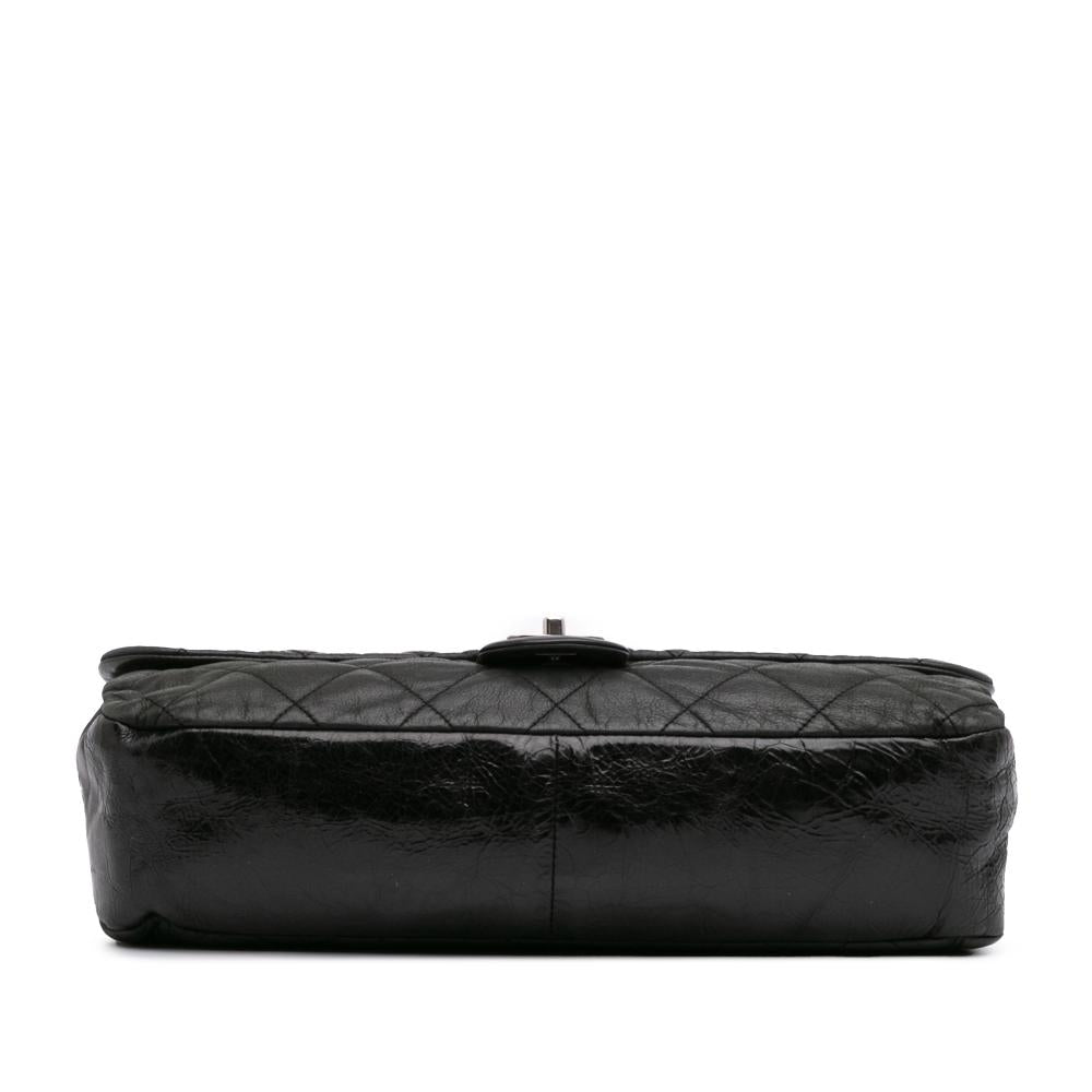 Black Leather Chanel Flap Bag