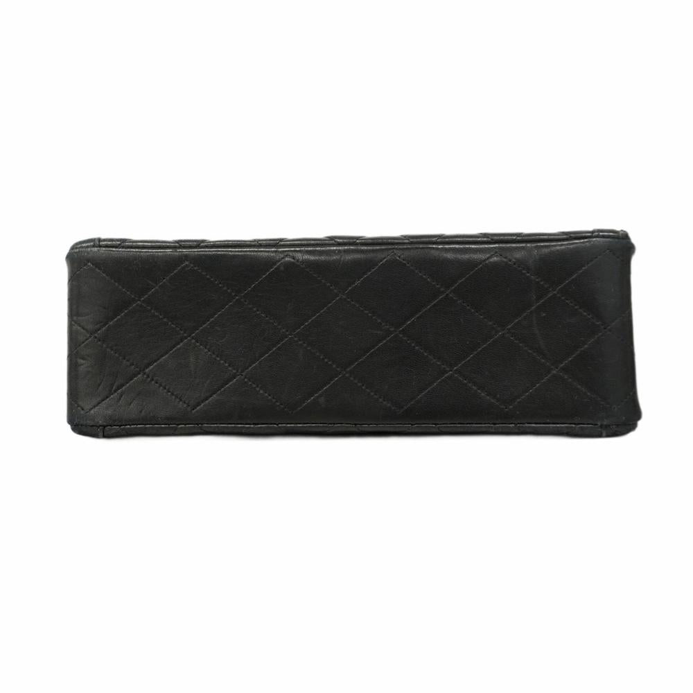 Black Leather Chanel Shoulder Bag