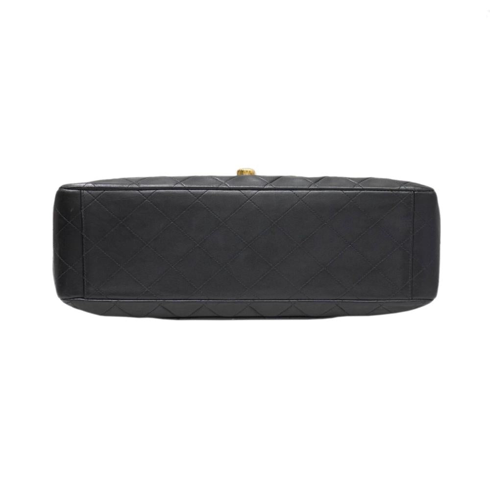 Black Leather Chanel Shoulder Bag