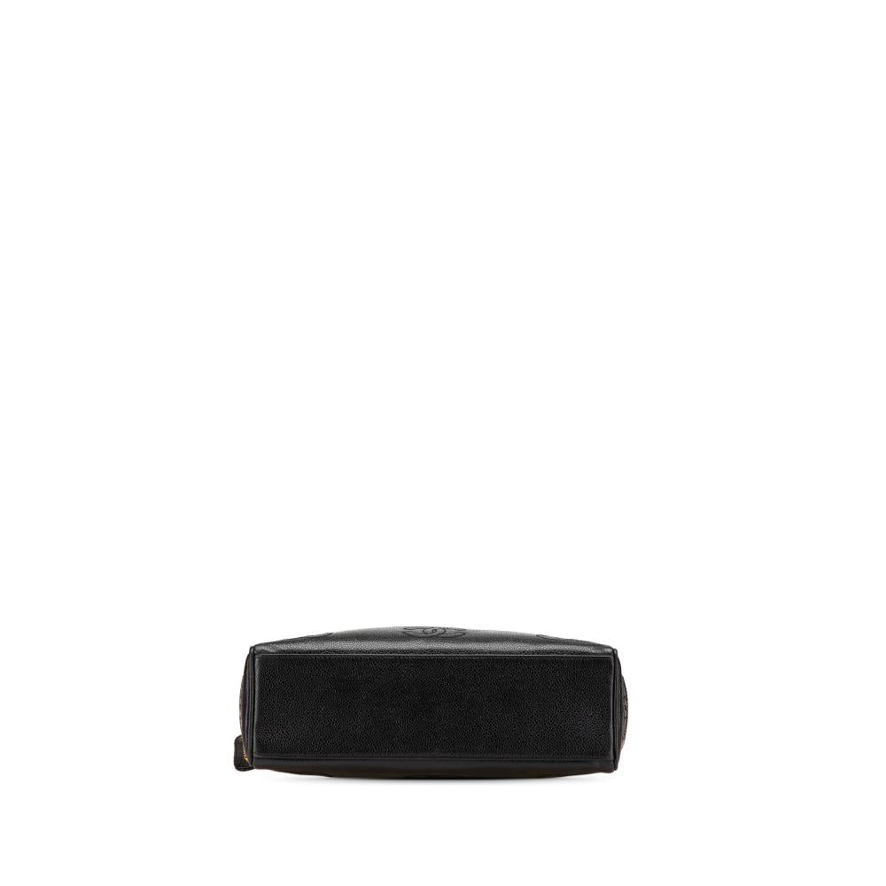 Black Leather Chanel Shoulder Bag