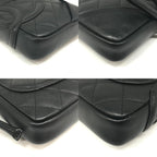 Black Leather Chanel Shoulder Bag
