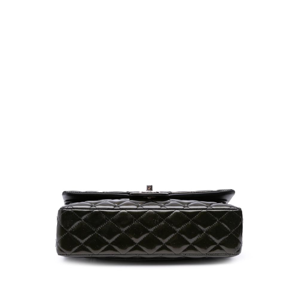 Black Leather Chanel Flap Bag