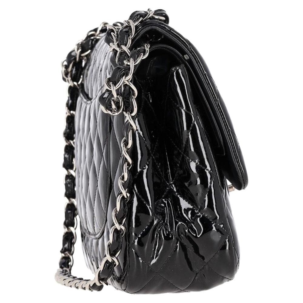 Black Leather Chanel Flap Bag