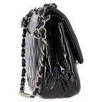 Black Leather Chanel Flap Bag