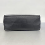 Black Leather Chanel Shoulder Bag
