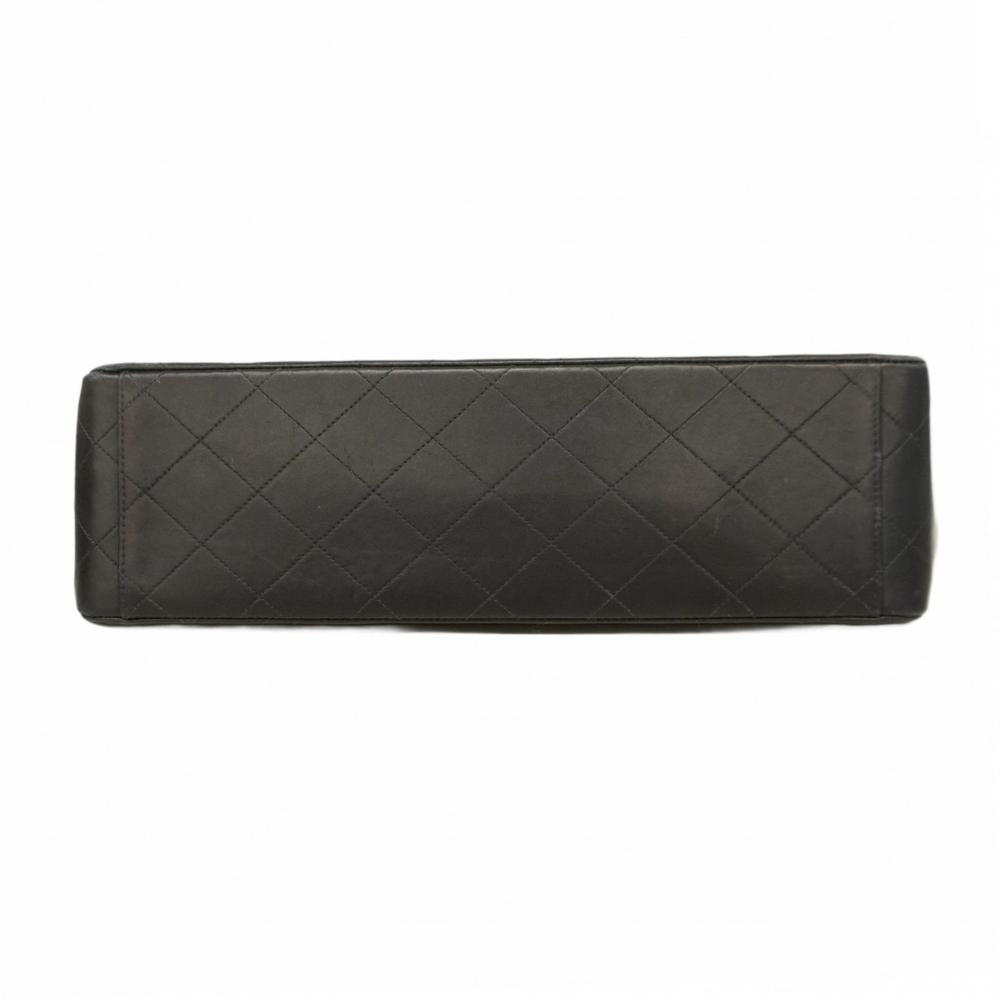 Black Leather Chanel Shoulder Bag