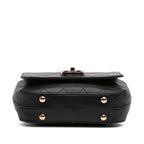 Black Leather Chanel Flap Bag