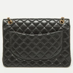 Black Leather Chanel Flap Bag
