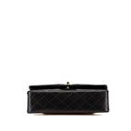 Black Leather Chanel Flap Bag