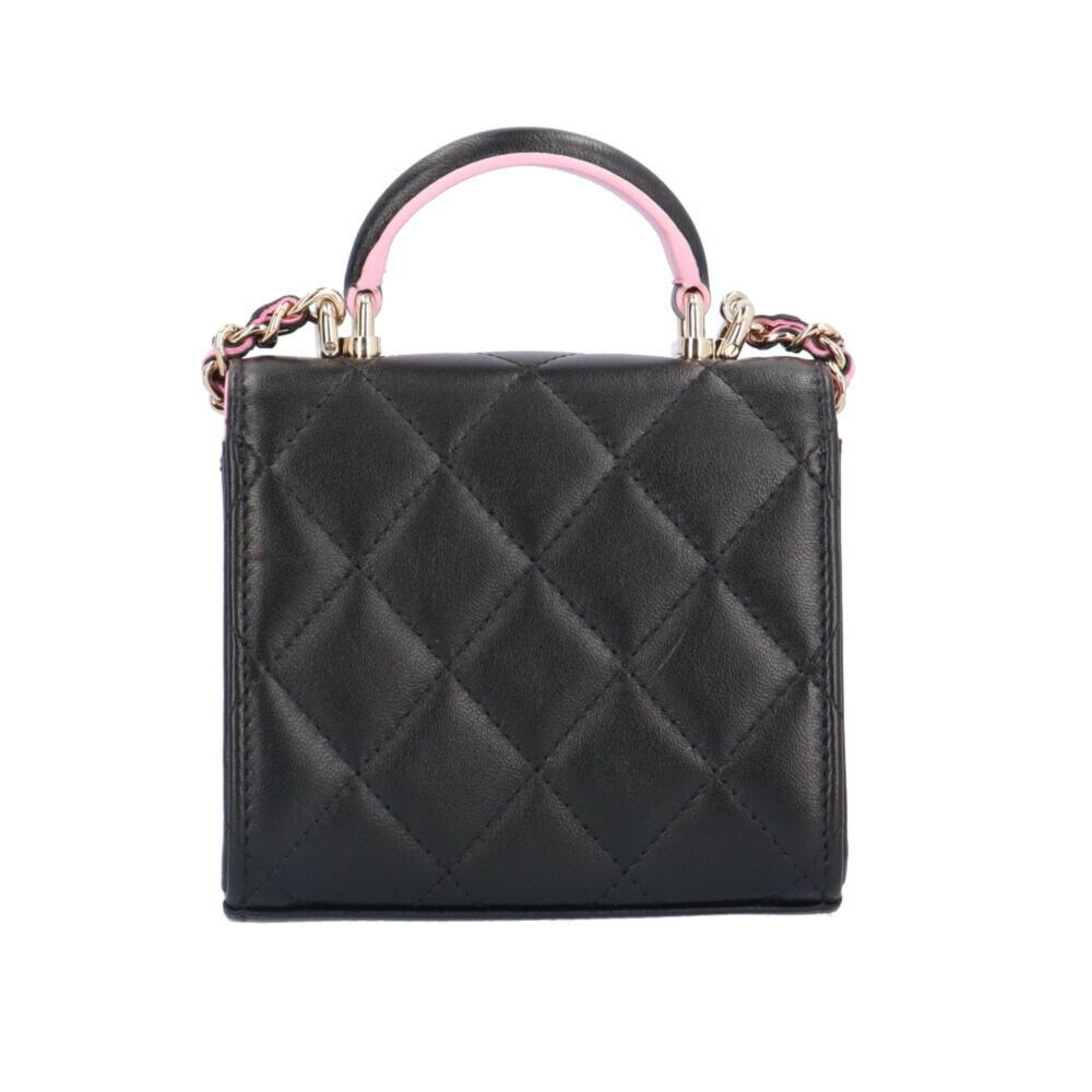 Black Leather Chanel Shoulder Bag