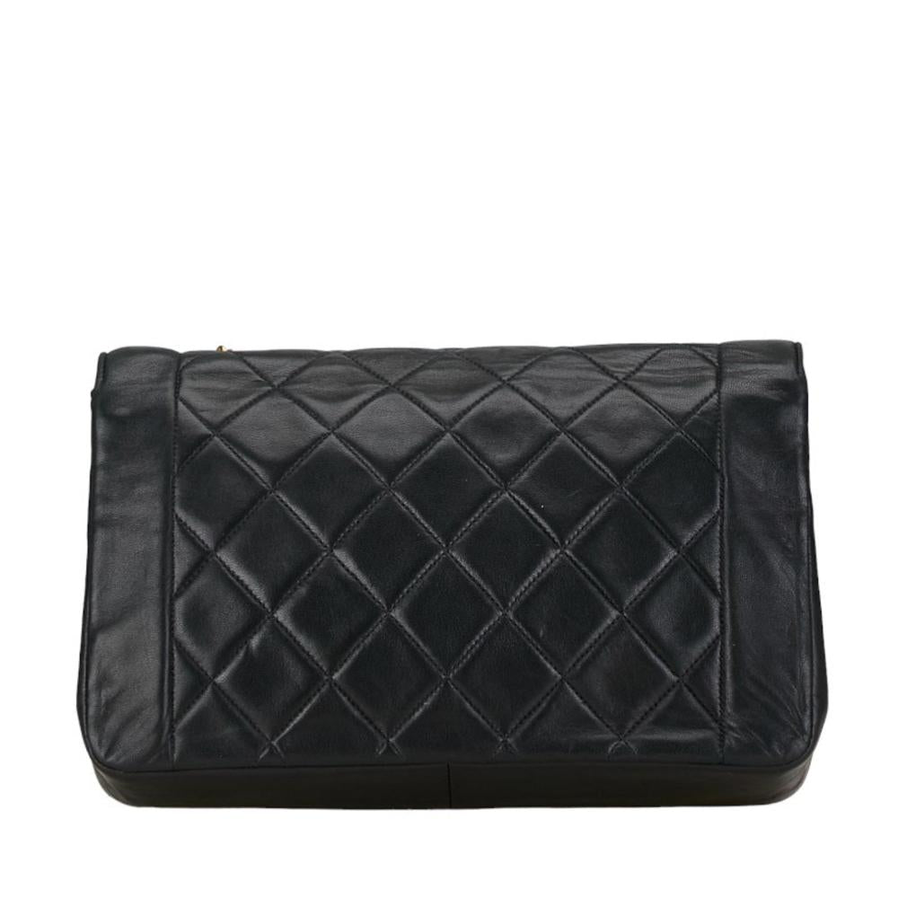 Black Leather Chanel Shoulder Bag