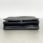 Black Leather Chanel Shoulder Bag