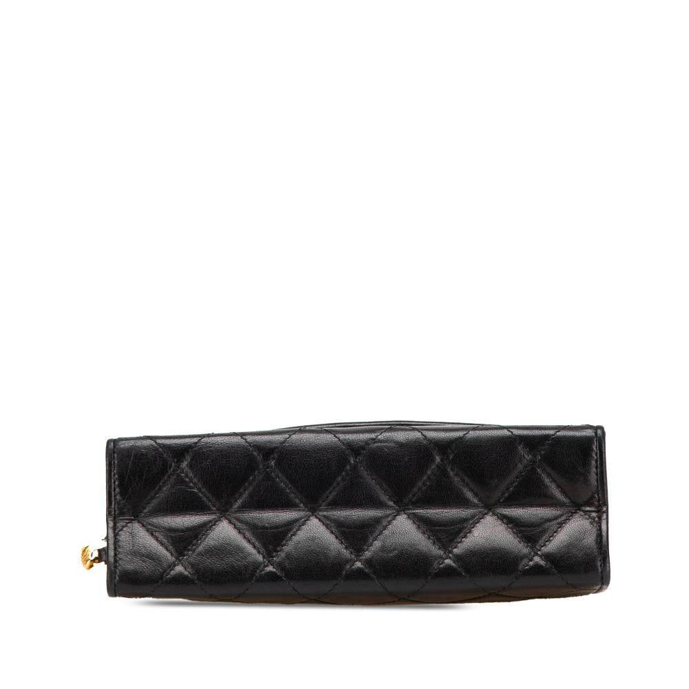 Black Leather Chanel Flap Bag