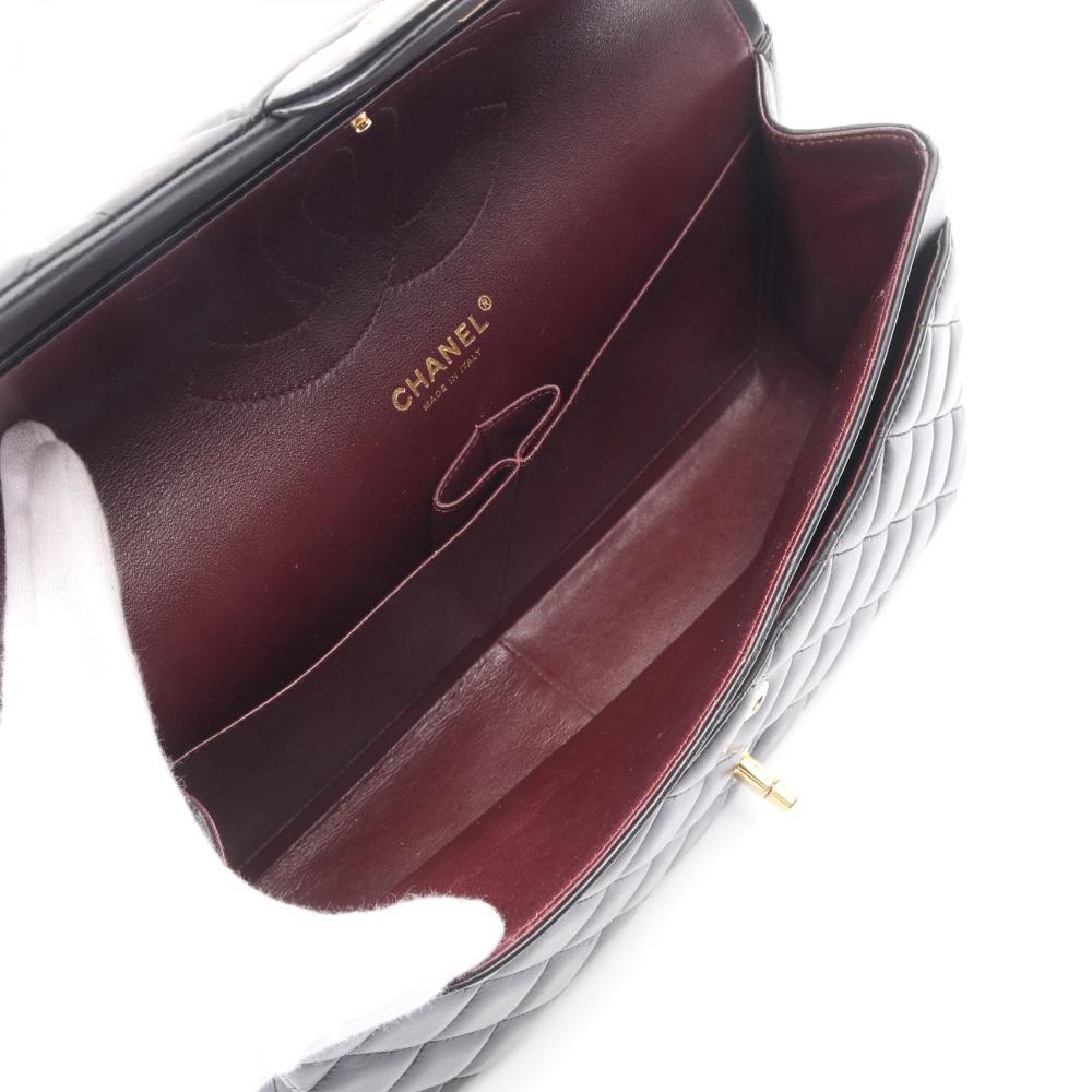 Black Leather Chanel Flap Bag