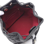Black Leather Chanel Backpack