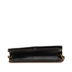 Black Leather Chanel Flap Bag