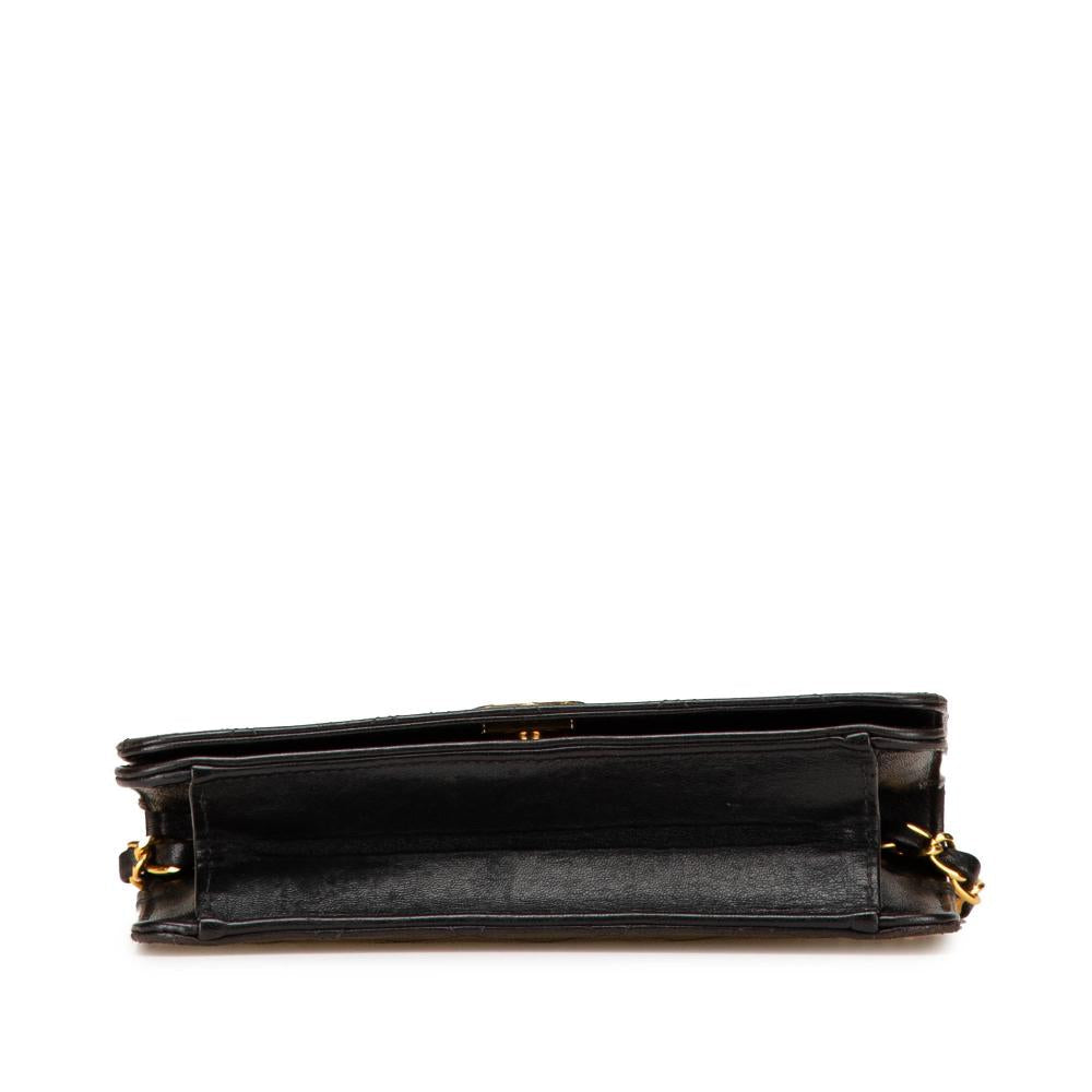 Black Leather Chanel Flap Bag
