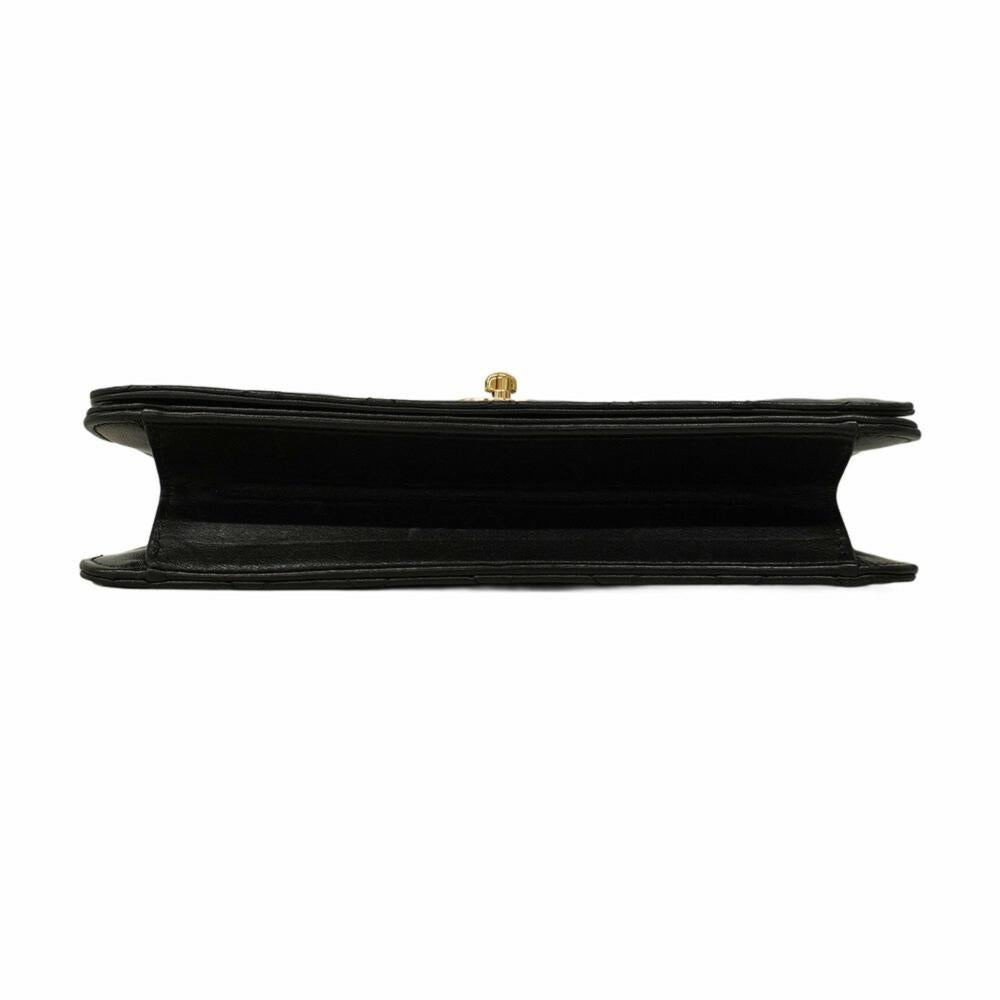 Black Leather Chanel Shoulder Bag